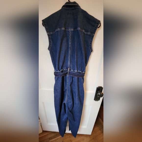 Mixed By Nasrin Sleeveless Denim Jumpsuit - Picture 4 of 4